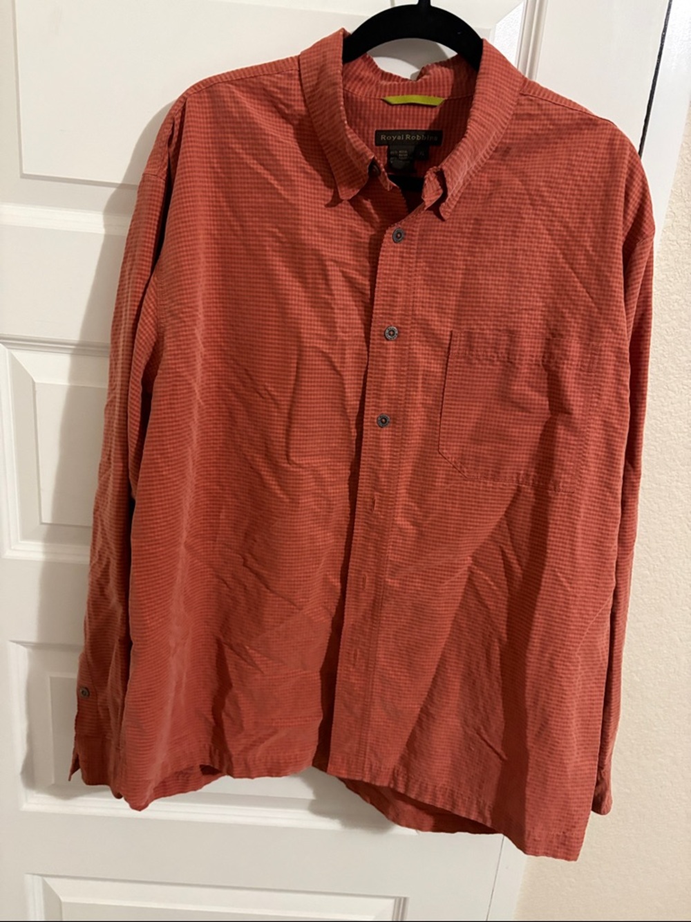 Royal Robbins Brick Red Long-Sleeve Button-Up Shirt